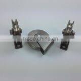 1.5 Inch Rope Pulley Diameter 40mm Thickness 8mm Bearing 635ZZ Groove "U" With Outer Support ITEM:408PCR-304 Stainless thumbnail-2