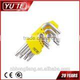 China High Quality 9pcs Short Arm Torx Key Hand Tools&hex Key&allen Wrench thumbnail-1