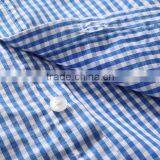 Bulk Baby Boys Girls t Shirts Blue Grid Long Sleeve Cotton Shirts for 3-12 Years thumbnail-4