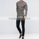 High Quality Custom New Design Long Sleeve Mens 98% Cotton Twill 2% Elastane Skinny Fit Casual Party Dress Shirts thumbnail-4