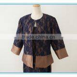 Shantung Lace Combination Classic 3 Pieces Skirt Church Suit For Women thumbnail-5