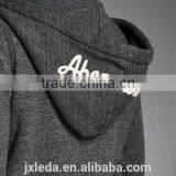 OEM 2016 High Quality in Printinm Wholesale Hemp Gray Full Zipper Fleece Jacket thumbnail-3