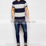 Factory Wholesale 100% Cotton Jersey Wide Stripe Men Polo Shirt Custom Your Own Logo thumbnail-4