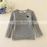 Wholesale Grey Kids Girls Lovely Long Sleeve Warm Sweatshirt Tshirt Undershirt for Winter/spring thumbnail-1