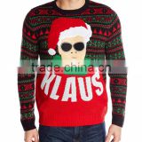 Men Black Sweater Christmas Glasses Man Pattern Christmas Sweater