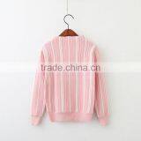 2-6 Years Wholesale 2017 New Fashion Winter Girls Knitted Striped Sweater Long Sleeve High Quality Pullover Girls Sweaters thumbnail-4