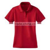 Wholesale Blue Color Women New Design 100% Polyester Plain Dry Fit Polo Shirt thumbnail-4