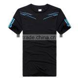 100% Polyester Mens Short Sleeve Quick Dry Slim Blank T Shirt Fashion Casual Running Tees thumbnail-4