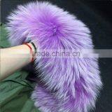 Myfur Lavender Color Dyed Raccoon Fur Hooded Ladies Parka With Fur Lining thumbnail-3