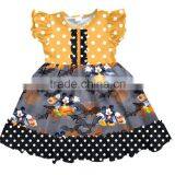 Boutique Girls Frock Designs Baby Children Halloween Mouse Pattern Dress Stylish Modern Girls Dresses thumbnail-1