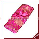 Pink Chinese Style Silk Brocade Jewelry Roll ,jewelry Pouch JR004 thumbnail-4