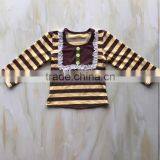 XF-350 Children's Boutique Clothing Striped Baby Girl Long Sleeve Kids Shirt thumbnail-2