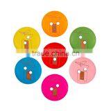 D&D 15pcs/lot Mixed Color Round Shape 2 Hole Wood Button For Sewing Scrapbooking Sewing Supplies 20mm thumbnail-2