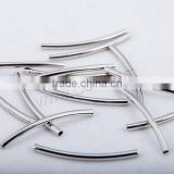 New Stainless Steel Tube beads custom metal logo beads