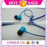 Cheap Noise Cancelling Function Metal Plug Zipper In-Ear Earphone With Mic thumbnail-1