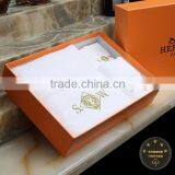 White Embroidered Soft Cotton 100% Towel as a Gift thumbnail-1