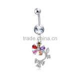 Button Wholesale Body Jewelry Gem Belly Ring thumbnail-4