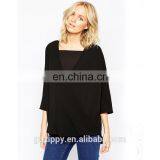 Wrap Front Woven Top Wholesale Blank Maternity T Shirts thumbnail-2