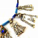 Afghani Pearl Belly Dance Jewellery -Handmade Afghani Vintage Necklace thumbnail-4