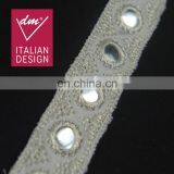 Custom Fashion New Style Mirror Silver Lace Trimming thumbnail-1