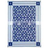 Reversible Outdoor/Indoor Plastic Rug,Easy to Clean, Stain and Water Resistant,Blue/White RV Camping Mat thumbnail-5