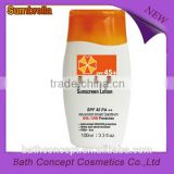 SPF45 Soft Tube Sunblock/organic Sunscreen lotion