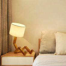 Table Lamp Solid Wood Storage Bedroom Bedside Table Light Folding Nordic Read Lights for Home Decoration Kids Desktop Desk Lamp thumbnail-2