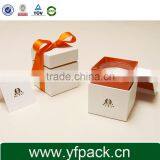 Elegant cardboard paper small wedding favor gift box with decoration