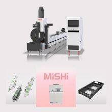 2 Chucks 6m CNC Tube Fiber Laser Cutting Machine With Automatic Pipe Loader thumbnail-2