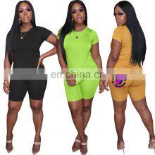 Весенне-летняя новая модная повседневная спортивная костюм с печатью, костюм из коротких рукавов и шортов, костюм для полных женщин, оптовая продажа, возможность заказать с индивидуальным логотипом thumbnail-2