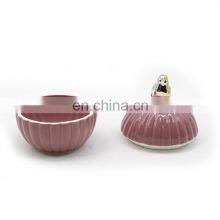 Wholesale Striped Round Jewelry Box Christmas Glazed Ceramic Ornaments for Sublimation thumbnail-1