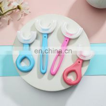 Trendy Cordless Cute New Extra Travel Size Ultra Soft Eco Friendly Silicone Smart Children Baby U Shape Toothbrush