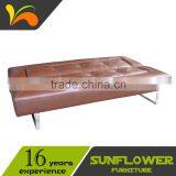 Hotel Practical Metal Frame Sofa Bed Traditional Sofa Bed Faux Leather thumbnail-2