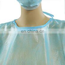 China Manufacturer Disposable Blue PP PE SMS Surgical Gowns With Knit Cuff thumbnail-3