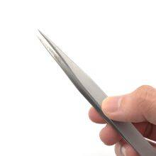 Planting Eyelashes High Precision Tweezers Sand Blasting Anti Slip Static Free Eyelash Clip Single Blossom SS-10 Tweezers thumbnail-2