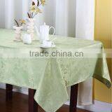 MADE IN CHINA WHOLESALE SOLID BEIGE JACQUARD TABLE CLOTH