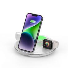 New Portable Travel Wireless Charger Station 3 In 1 Wireless Charger Charging Dock Stand Pad thumbnail-1