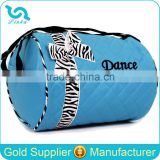 Turquoise Small Cylinder Dance Bag Quilted Dance Bag With Zebra Bow