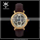 High Quality Mechanical IP-Rose Gold Business Men Skeleton Watch Cases With Tourbillon thumbnail-1