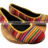 LOOM WOOL FABRIC BALLERINES SHOES