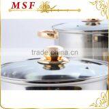 3 Layers Glass Lid Stainless Steel Steamer Pot With Welded Handles thumbnail-5