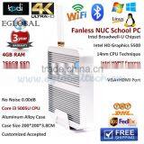 Mini-Itx Micro PC Nettop 4GB RAM 256GB SSD Intel Broadwell Fanless NUC Computer With Core i3 5005U HD5500 Graphic Card