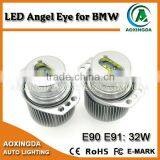 Non-LCI E90 E91 LED Angel Eyes Halo Ring 32W