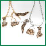 Lady Charms With Leopard Pattern Necklace thumbnail-3
