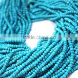 AAA QUALITY TURQUOISE FACETED RONDELLE LOOSE GEMSTONE BEADS thumbnail-2