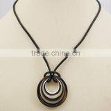 Handmade Stainless Steel Circle Pendant Necklace thumbnail-5
