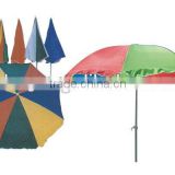 Colorful 1.8M Steel Pole 140g/m2 Polyester Garden Line Umbrella