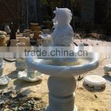 Fish outdoor marble water fountain hand carved stone sculpture for garden home hotel