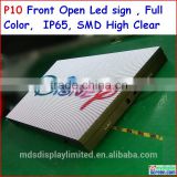 p10 front open led sign 256cm x 128cm,100.8" x 50.4",FRONT OPEN, full color SMD high brightness ,IP65 water proof,WIFI Function,