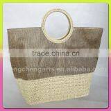 Elegant Designer Beach Bag Ladies Jute Handbag Wholesale thumbnail-1